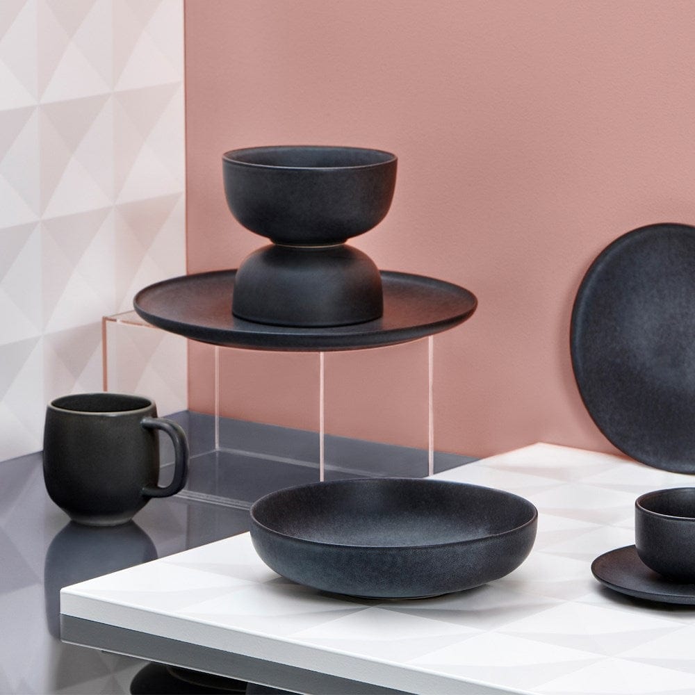 Salt & Pepper Hue Teacup & Saucer