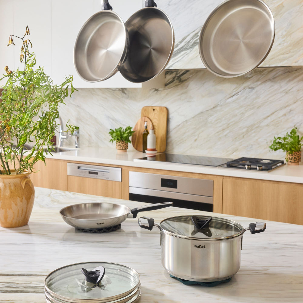 Tefal Emotion+ Induction Stainless Steel Uncoated 5 Piece Cookware Set