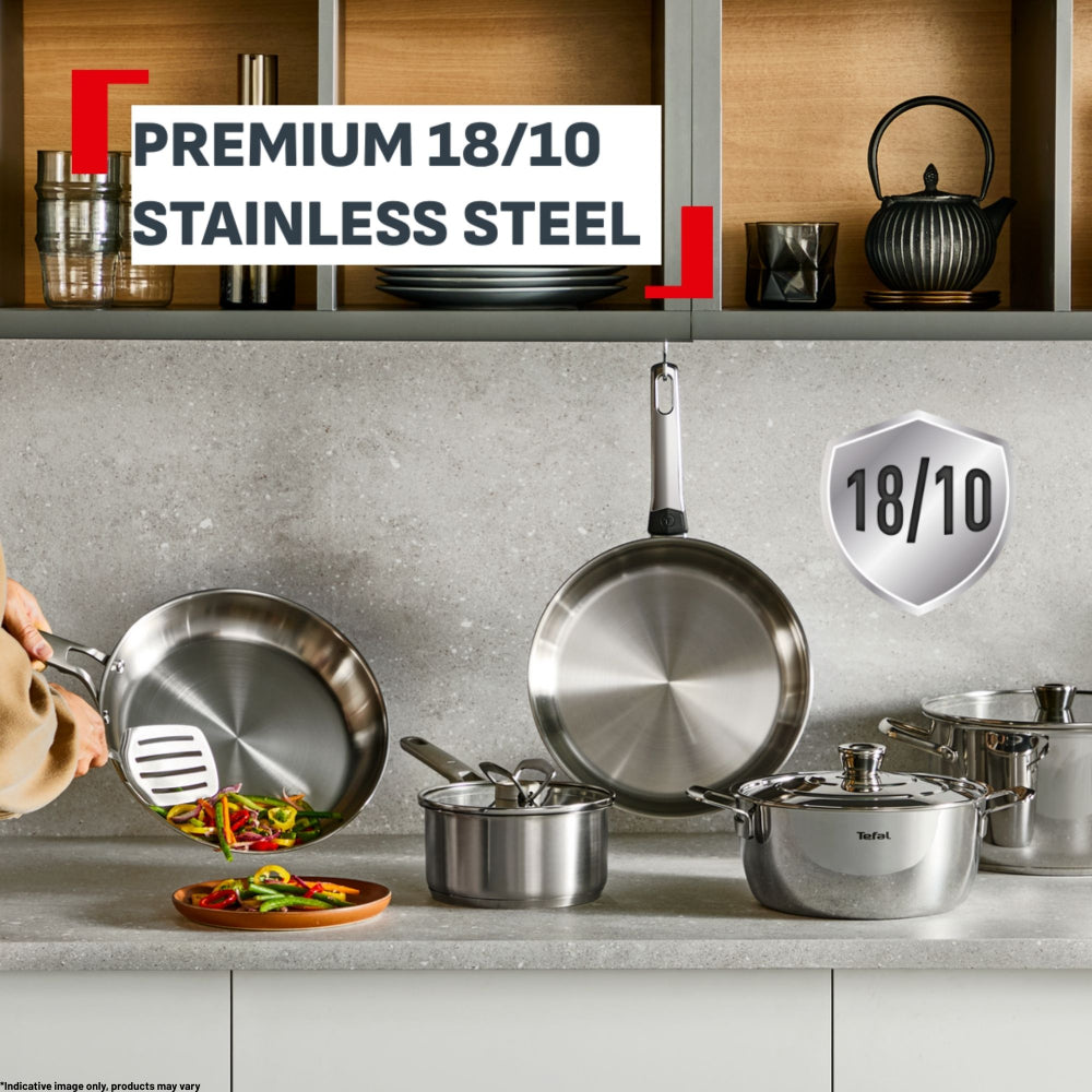 Tefal Emotion+ Induction Stainless Steel Uncoated 5 Piece Cookware Set