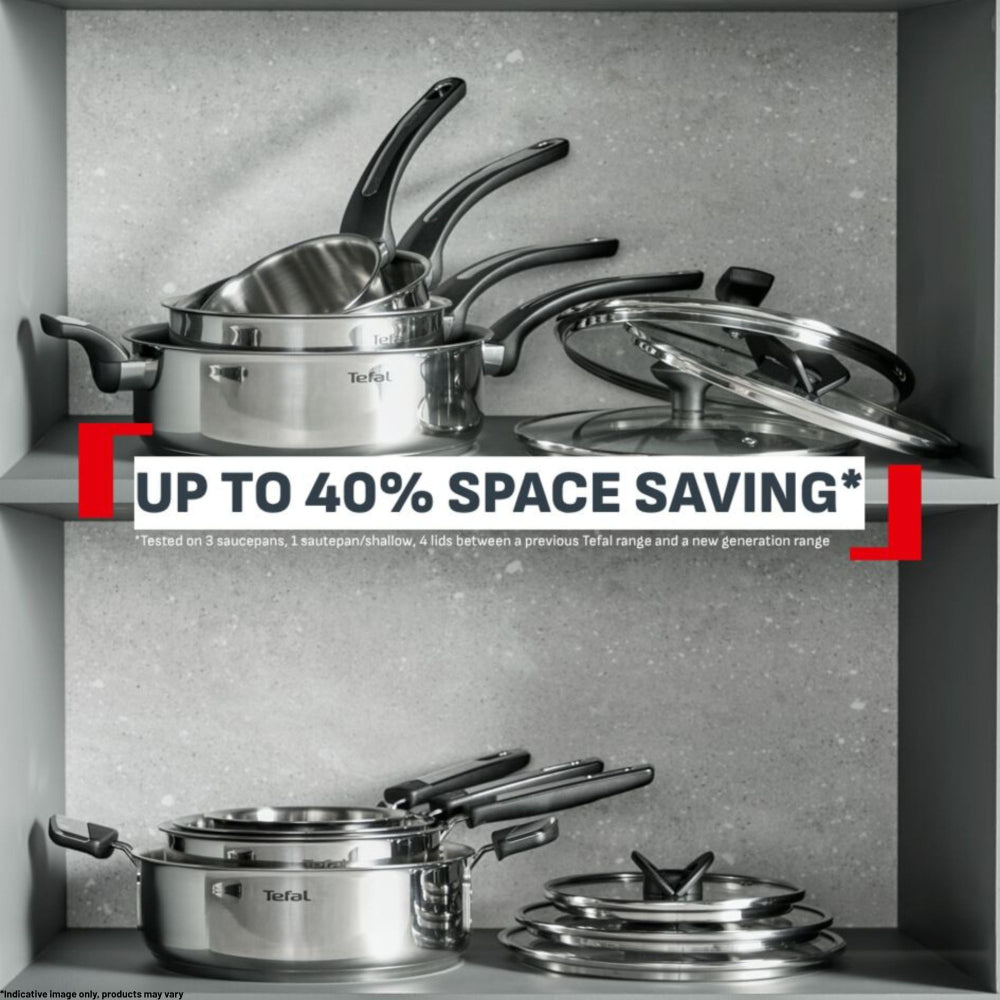 Tefal Emotion+ Induction Stainless Steel Uncoated 9 Piece Cookware Set