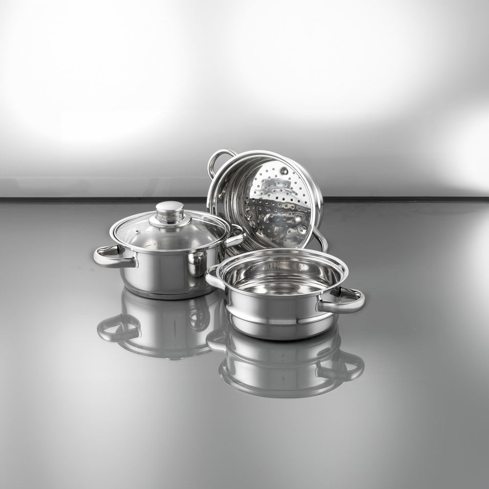 Baccarat Gourmet 3 Tier Stainless Steel Steamer Set 18cm
