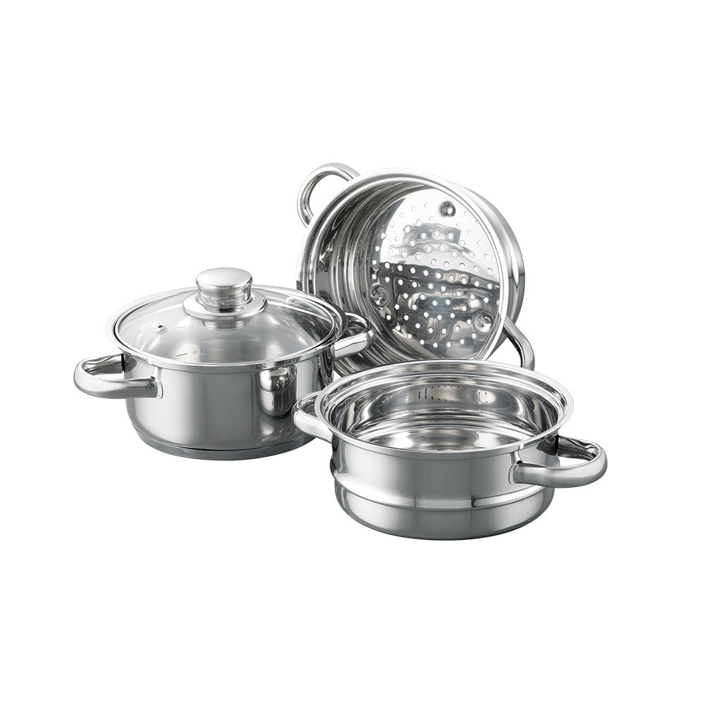 Baccarat Gourmet 3 Tier Stainless Steel Steamer Set 18cm