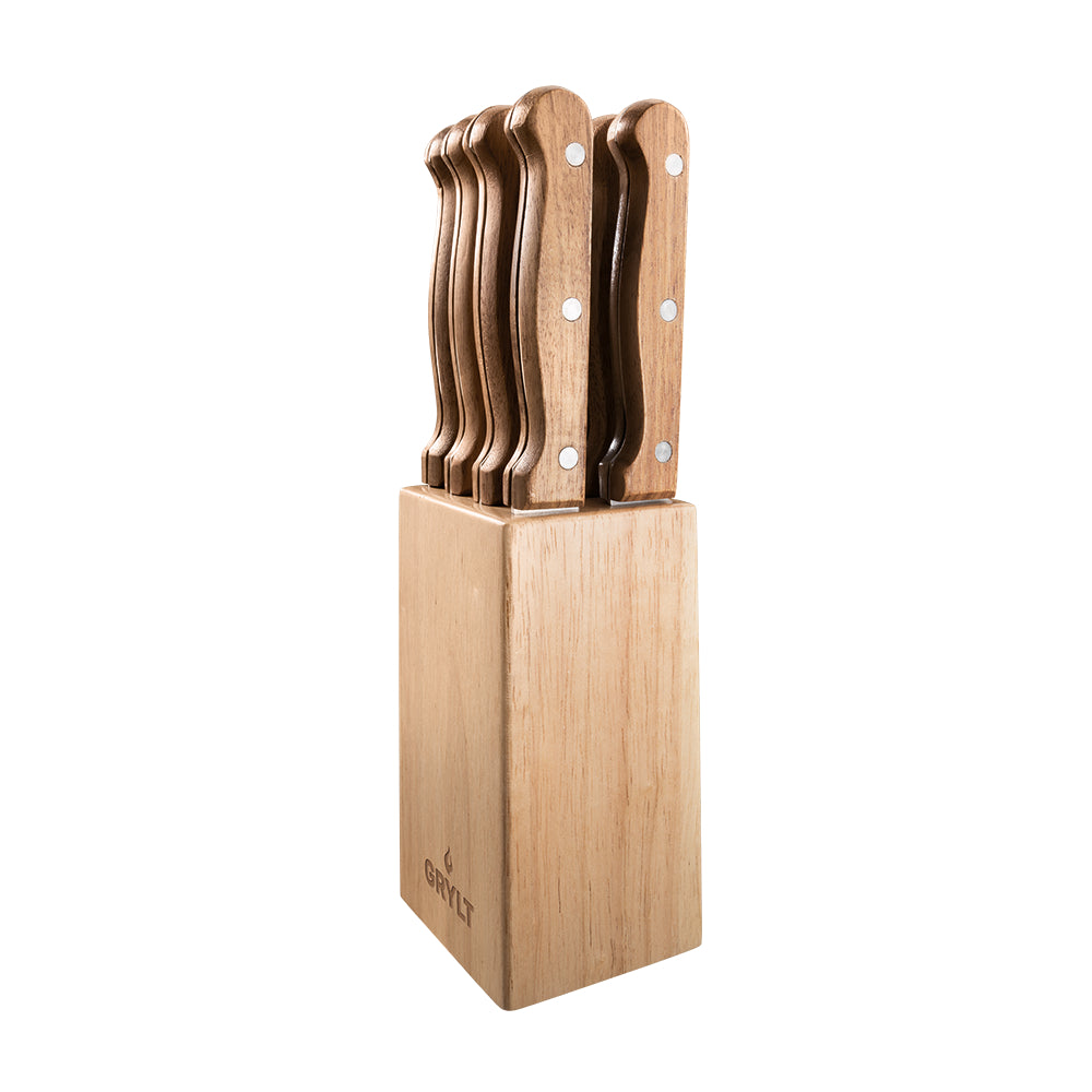 GRYLT 9 Piece Steak Knife Block Set