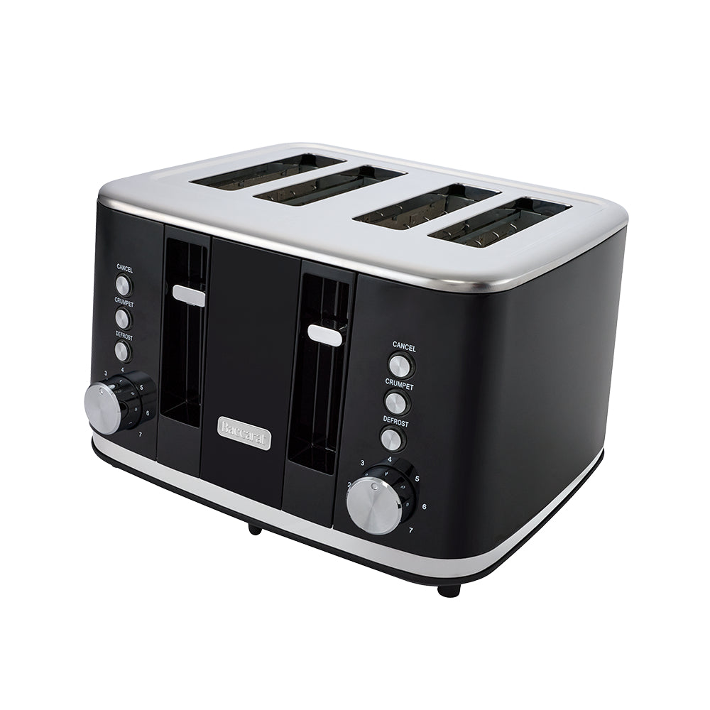 Baccarat The Brekkie Slice 4 Slice Toaster Black