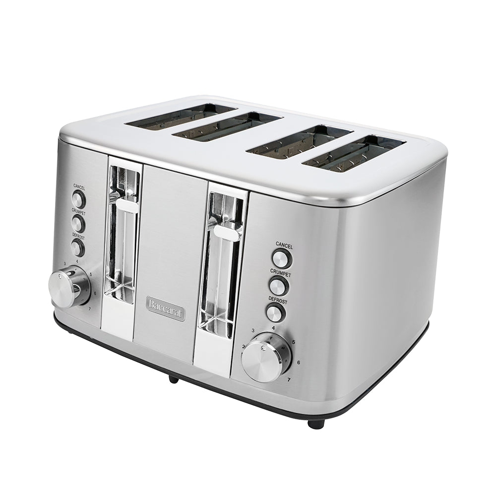 Baccarat The Brekkie Slice 4 Slice Toaster Stainless Steel