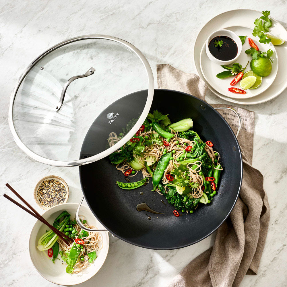 Baccarat iD3 Hard Anodised Wok With Lid 36cm