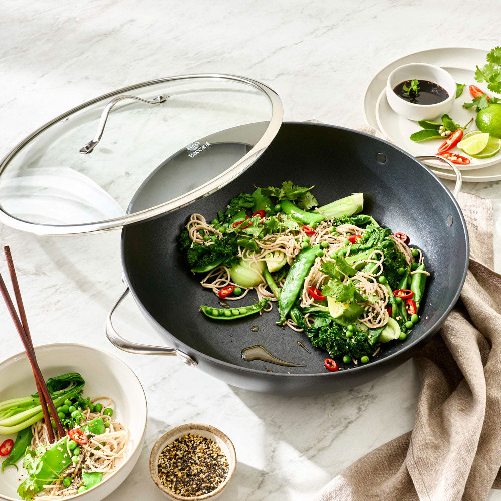 Baccarat iD3 Hard Anodised Wok With Lid 36cm