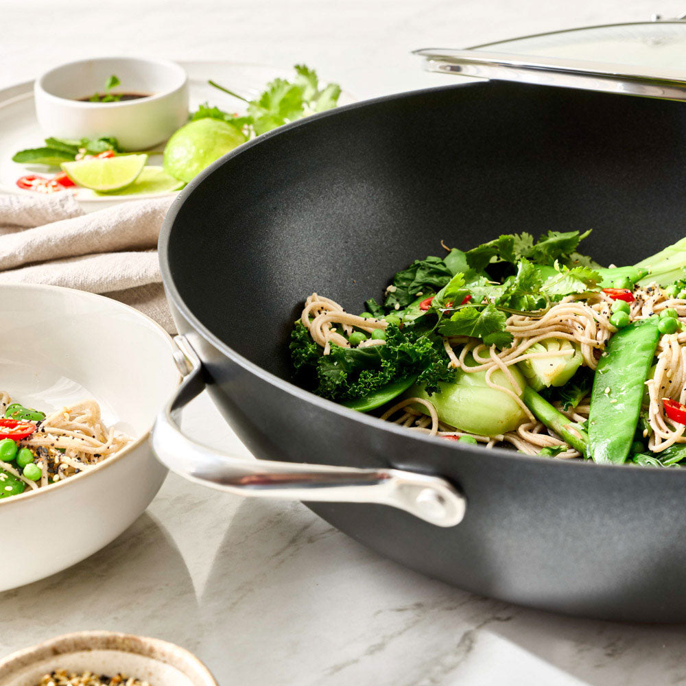 Baccarat iD3 Hard Anodised Wok With Lid 36cm