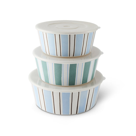 Salt & Pepper Riviera Storage Bowls with Lid - Set of 3