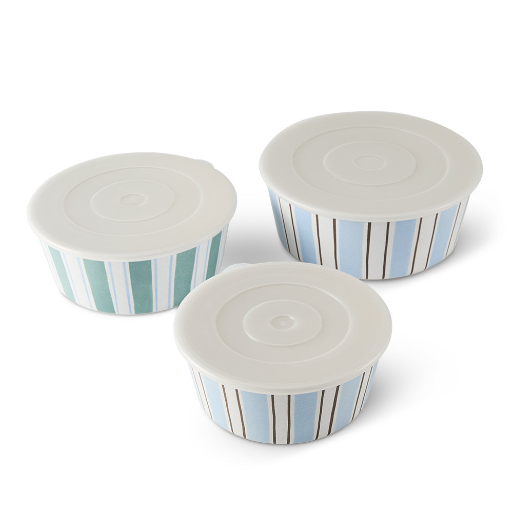 Salt & Pepper Riviera Storage Bowls with Lid - Set of 3