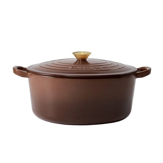 Baccarat Le Connoisseur Cast Iron Round French Oven 29cm 6.3L Mocha
