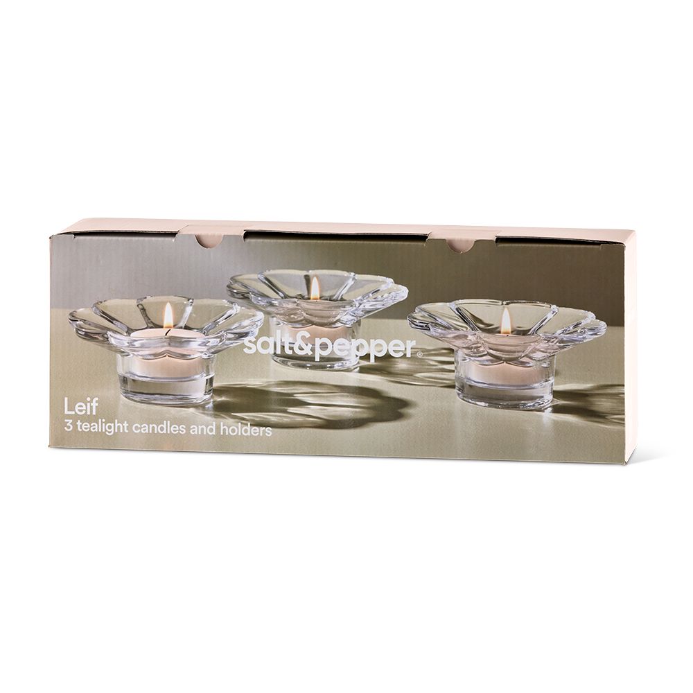 Salt & Pepper Leif Candle Holder Set of 3
