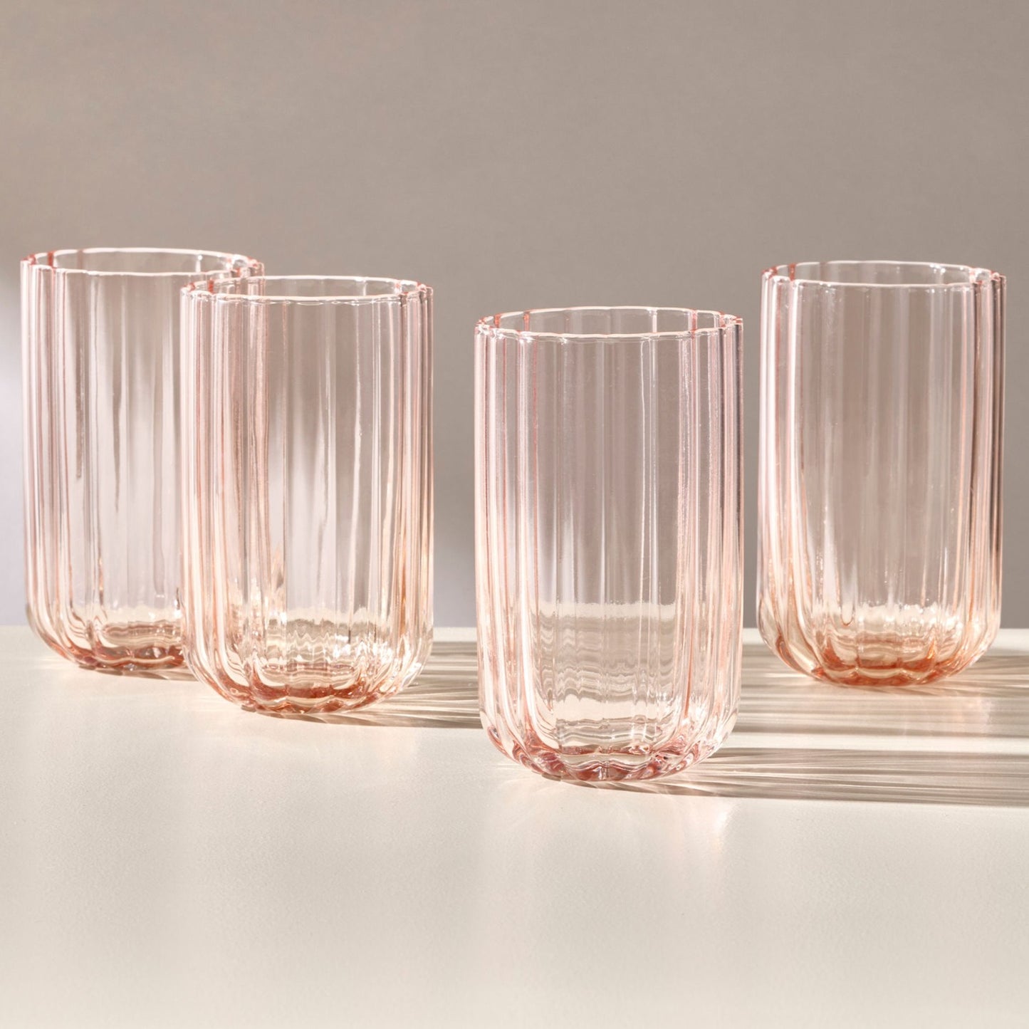Salt & Pepper Leif Highball Glasses 450ml Set of 4