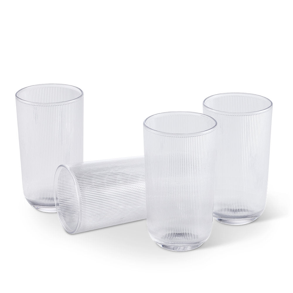 Salt & Pepper Koa Highball Glasses 485ml Set of 4