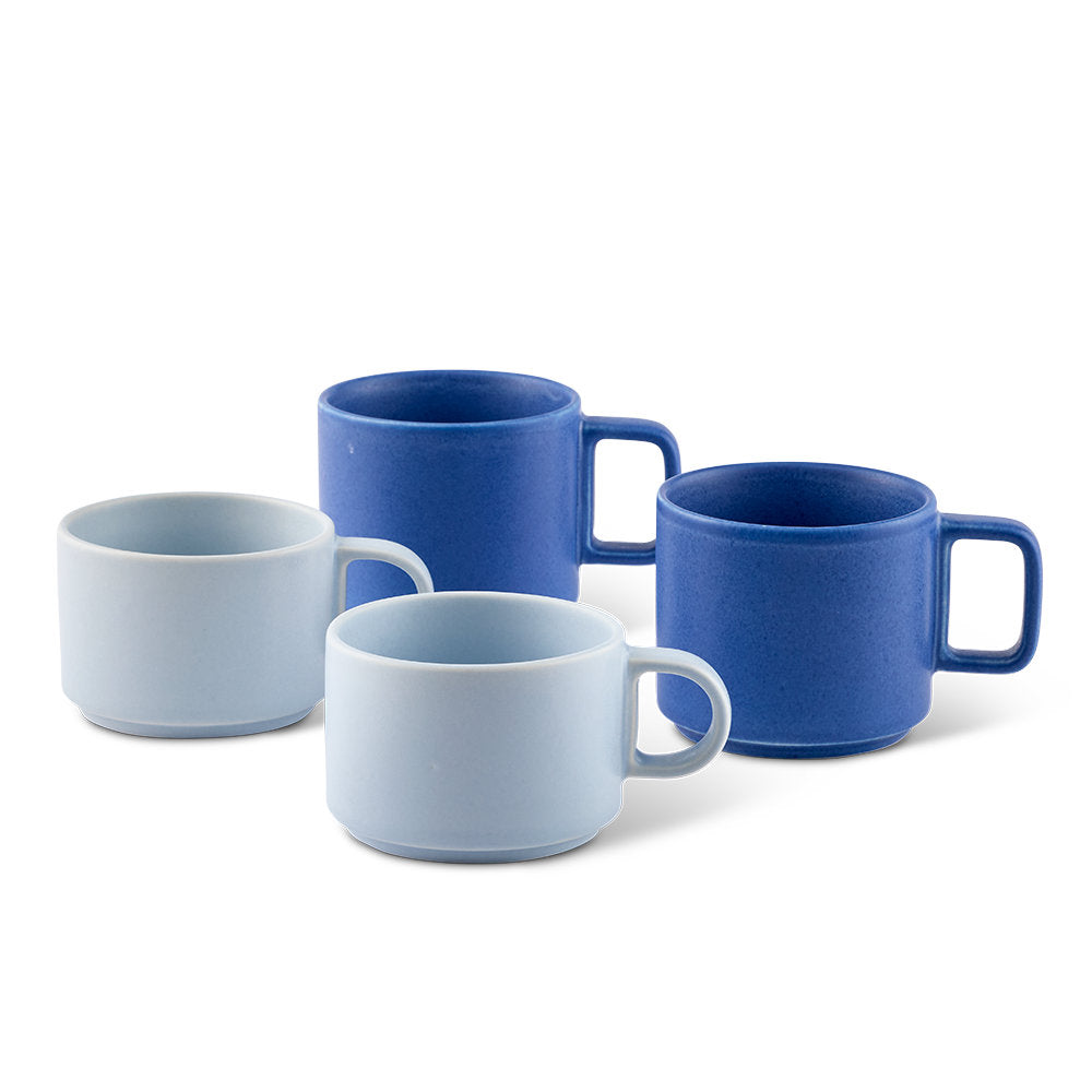 Salt & Pepper Lane Stackable Mugs Set of 4