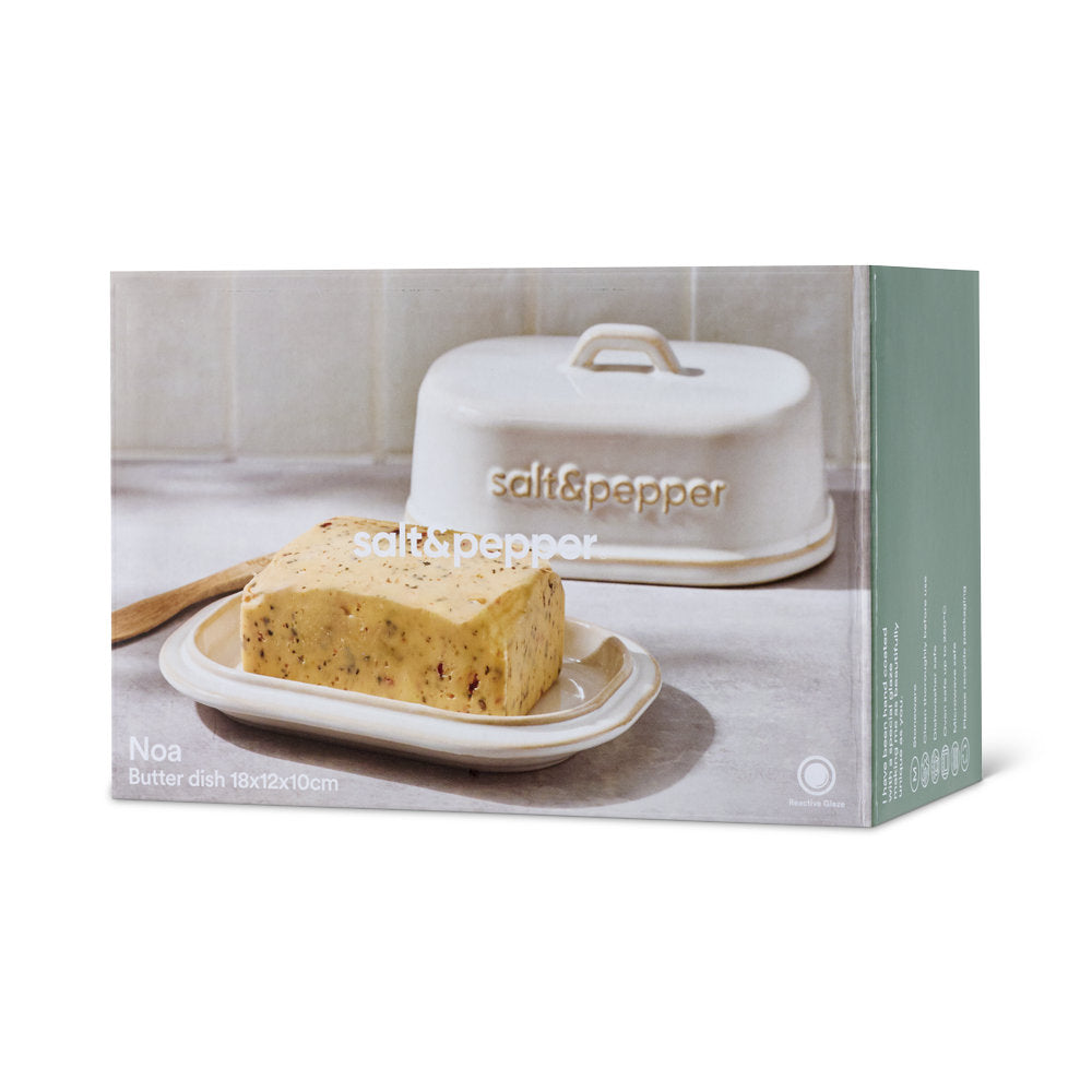 Salt & Pepper Noa Butter Dish