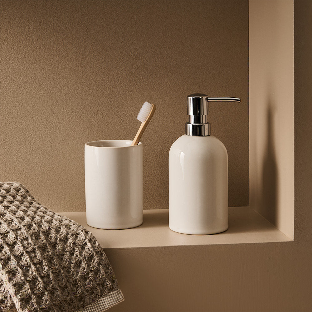 Salt & Pepper Tide Bathroom Tumbler 10x8cm