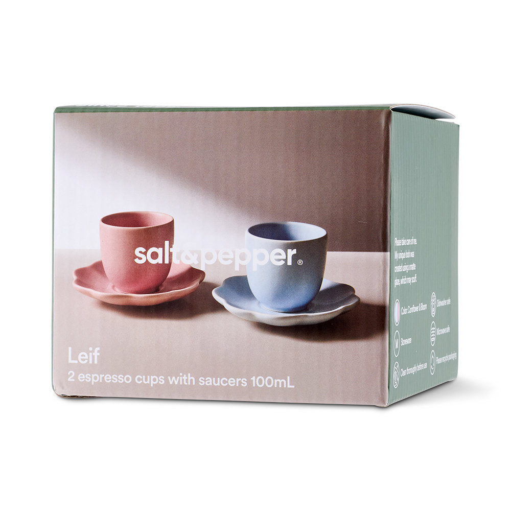 Salt & Pepper Leif Espresso Cup & Saucer Set of 2 110ml