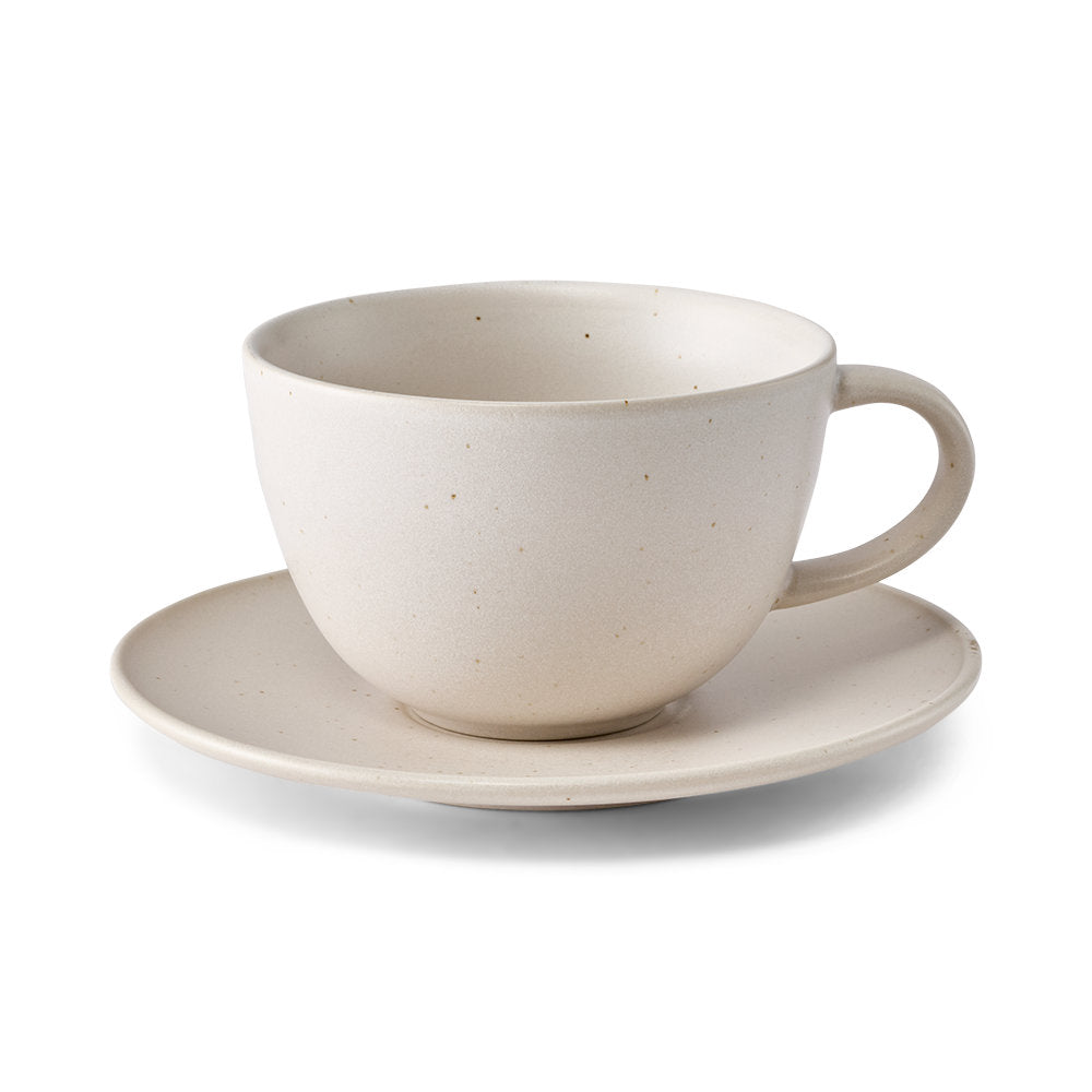 Salt & Pepper Milan Teacup & Saucer 280ml Set of 6