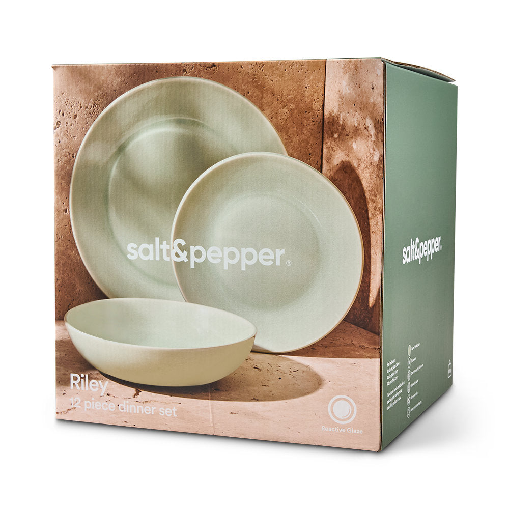 Salt & Pepper Riley 12 Piece Dinner Set