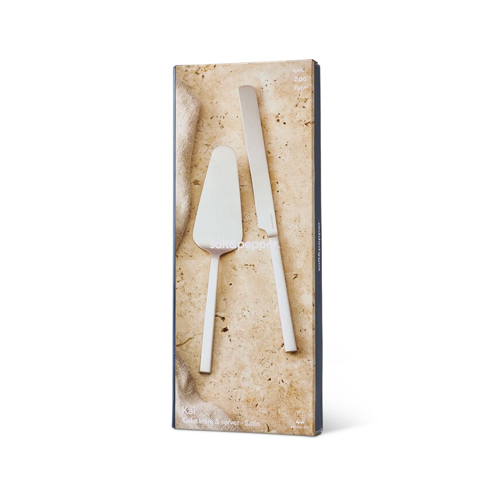 Salt & Pepper Kai Cake Server Set 2 Piece