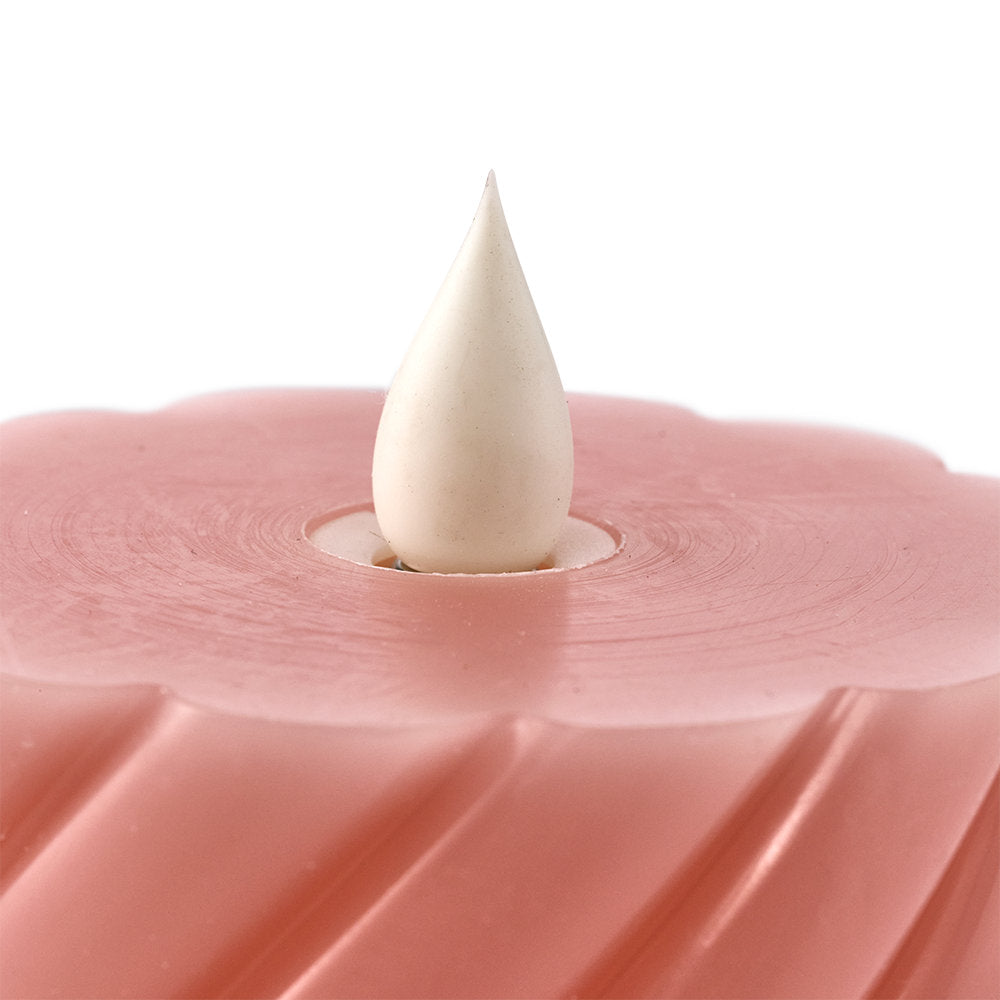 Salt & Pepper Flame Swirl LED Flickering Candle 13cm