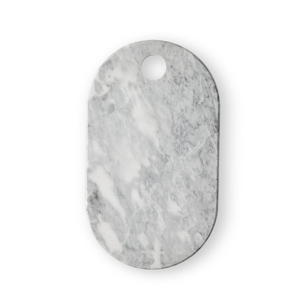 Salt & Pepper Riley Oval Marble Platter