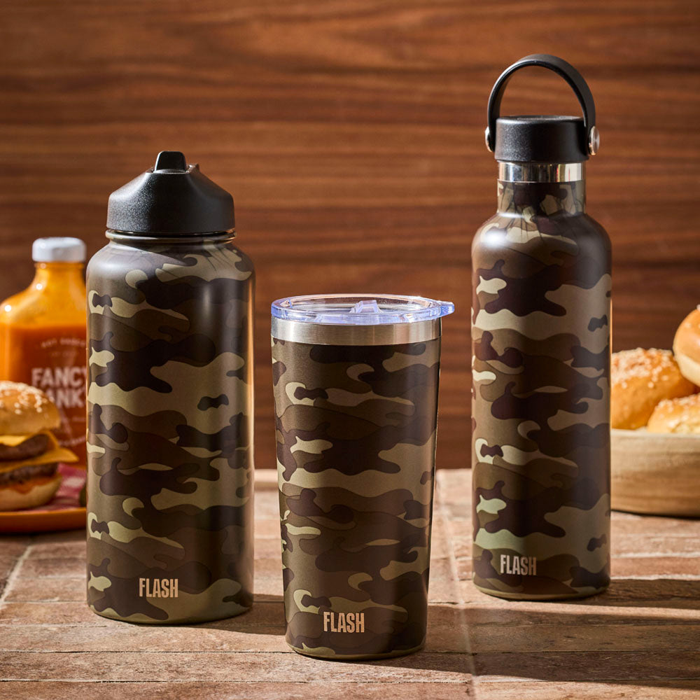 h2 hydro2 FLASH Sip Bottle 950ml Camo
