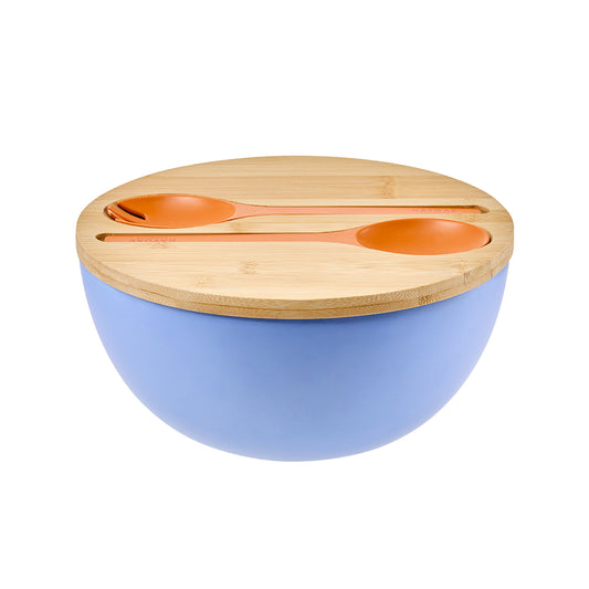 HAYDAE COLLECTIVE Salad Bowl Blue with Servers