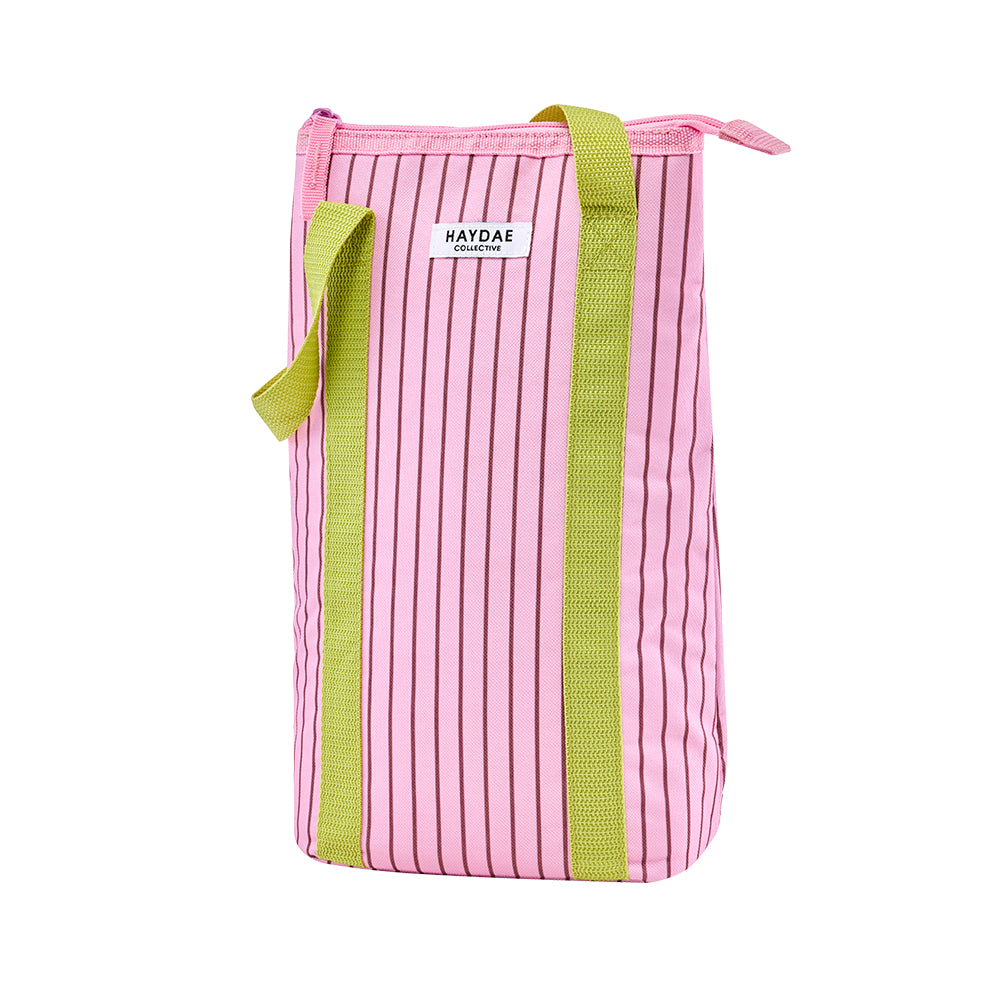 HAYDAE COLLECTIVE Wine Tote Stripe Pink