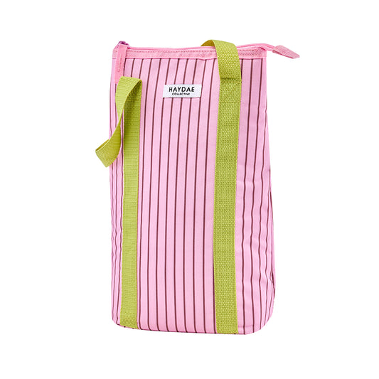HAYDAE COLLECTIVE Wine Tote Stripe Pink