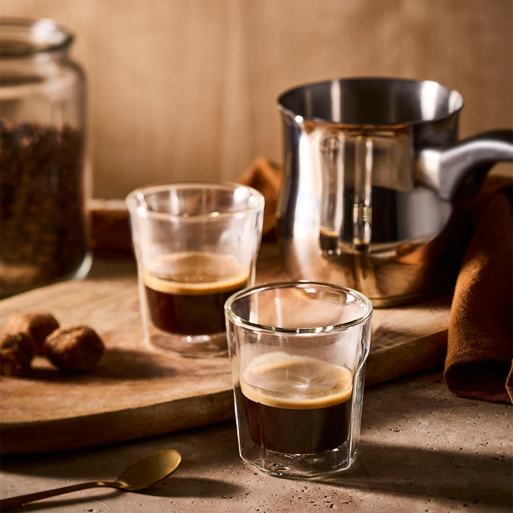 Baccarat Barista Facet Double Wall Espresso Glass 88ml Set of 2