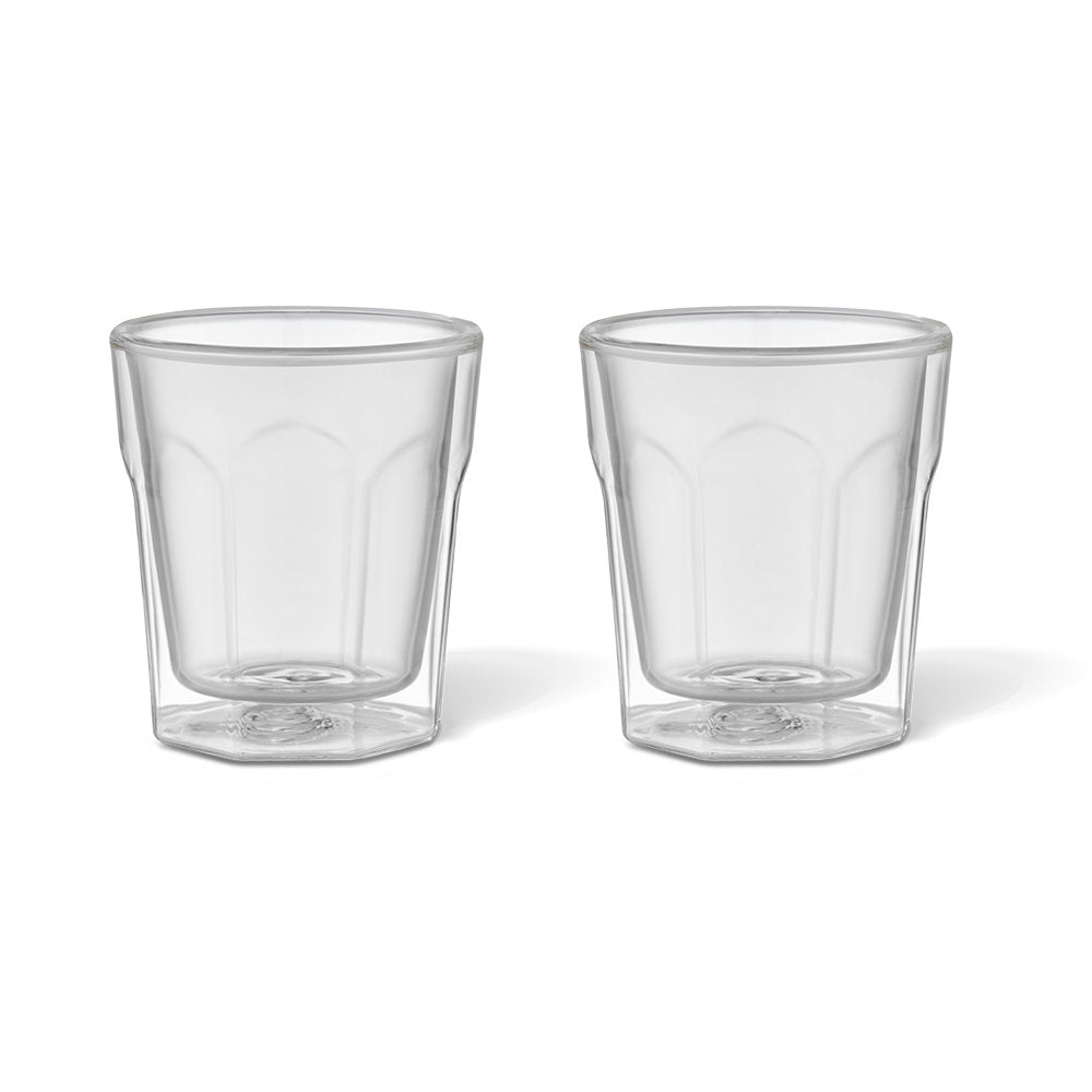 Baccarat Barista Facet Double Wall Espresso Glass 88ml Set of 2