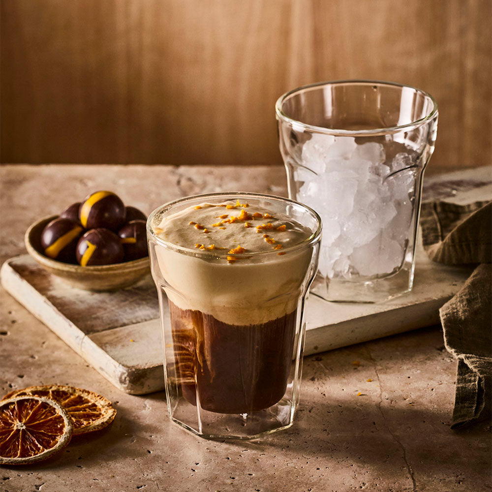 Baccarat Barista Facet Double Wall Latte Glass 236ml Set of 2