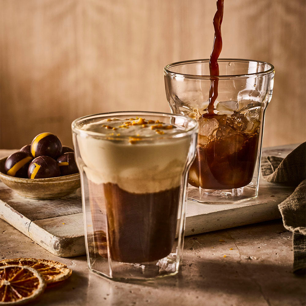 Baccarat Barista Facet Double Wall Latte Glass 236ml Set of 2