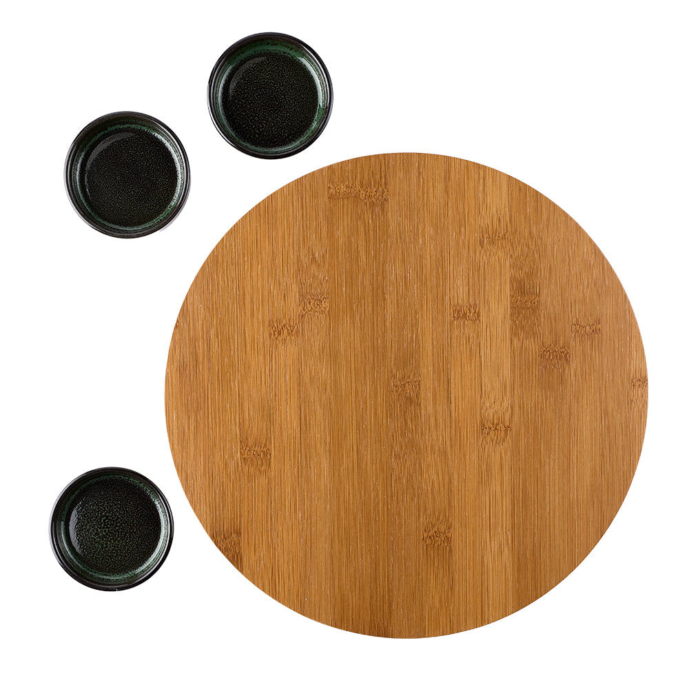 Alex Liddy Slate & Co 4 Piece Round Serving Tray Set