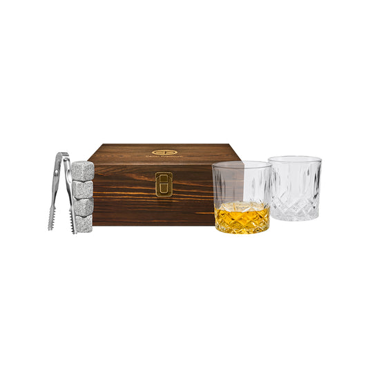 Cellar 4 Piece Whiskey Set with Drink Stones
