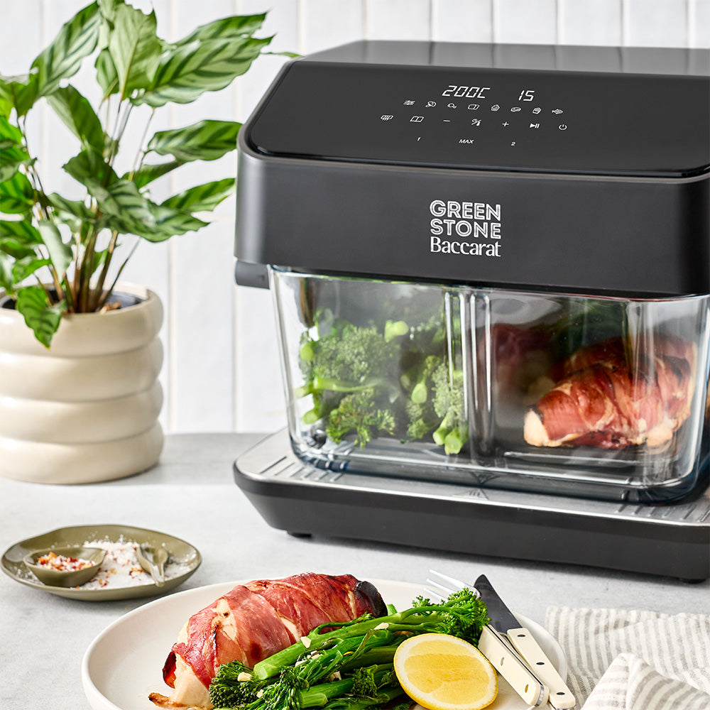 Baccarat GREEN STONE Air Fryer Glass 8L Black