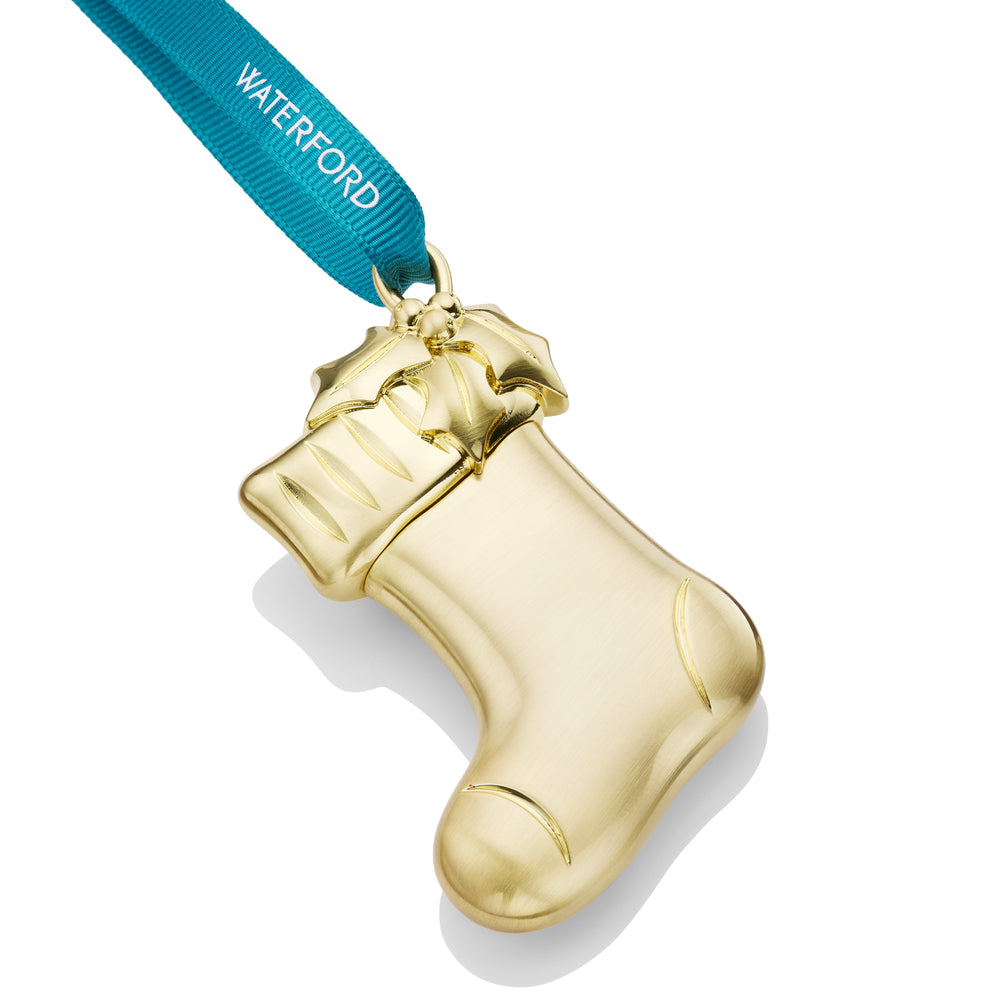 Waterford Golden Stocking Ornament
