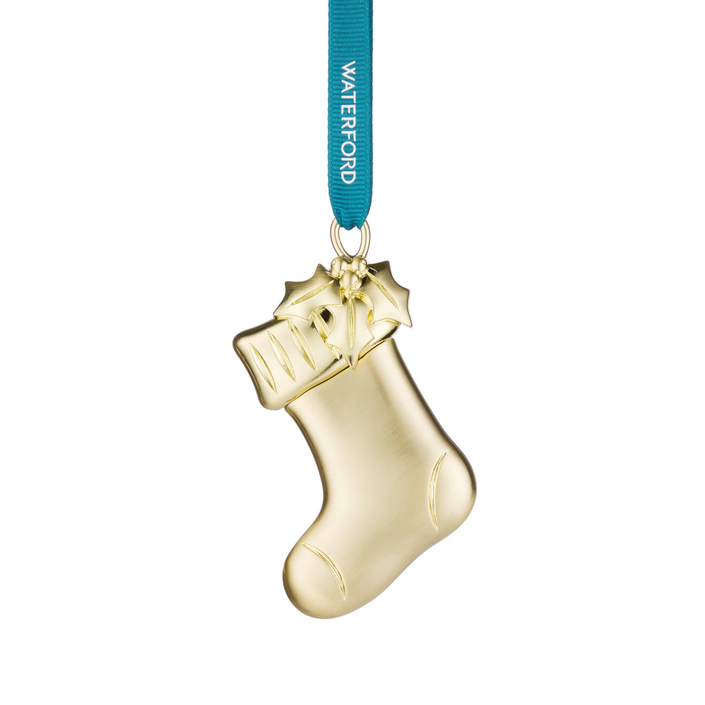 Waterford Golden Stocking Ornament