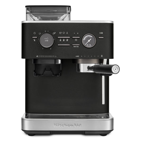 KitchenAid Semi Automatic Espresso Machine With Burr Grinder Cast Iron Black
