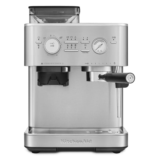KitchenAid Semi Automatic Espresso Machine With Burr Grinder Stainless Steel