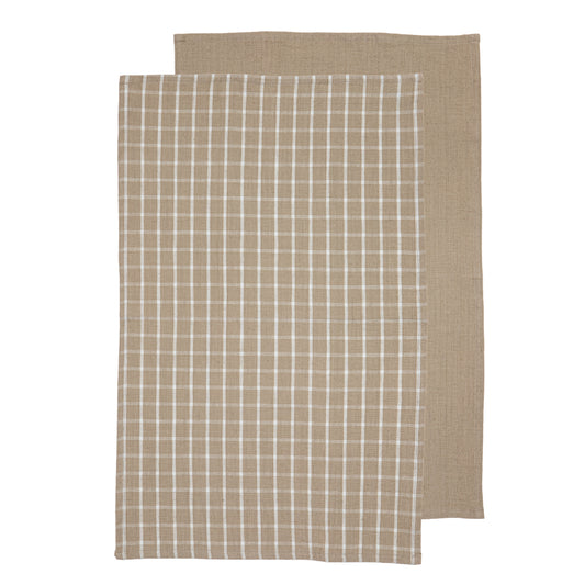 Ladelle Hemingway Taupe Set Of 2 Kitchen Towels