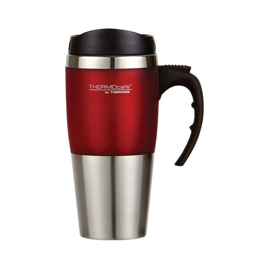 Thermos THERMOcafe Stainless Steel Double Wall Travel Mug Red 450ml