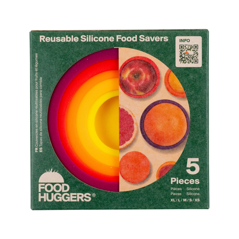 Food Huggers Reusable Food Savers Set of 5 Autumn Harvest
