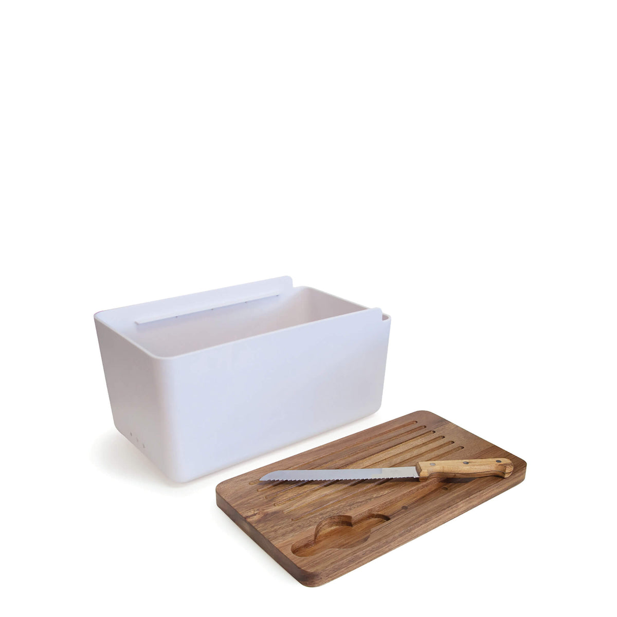 Salt & Pepper Hudson Bread Bin with Cutting Board Lid