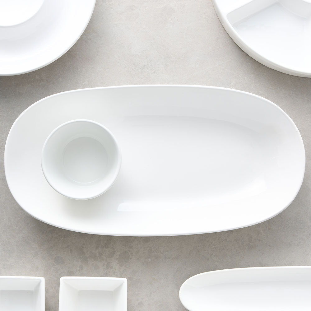 Wilkie Brothers White Oval Platter & Bowl Set