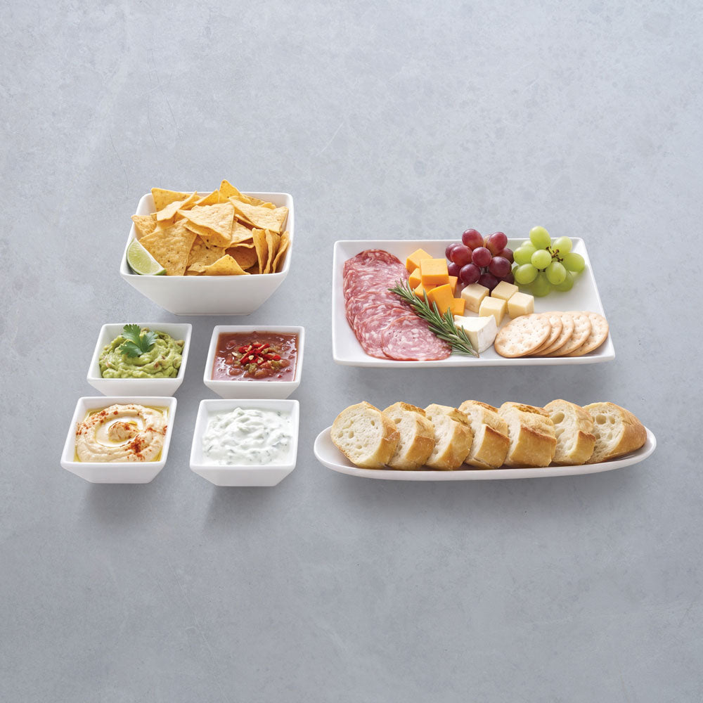 Wilkie Brothers White 7 Piece Entertaining Set
