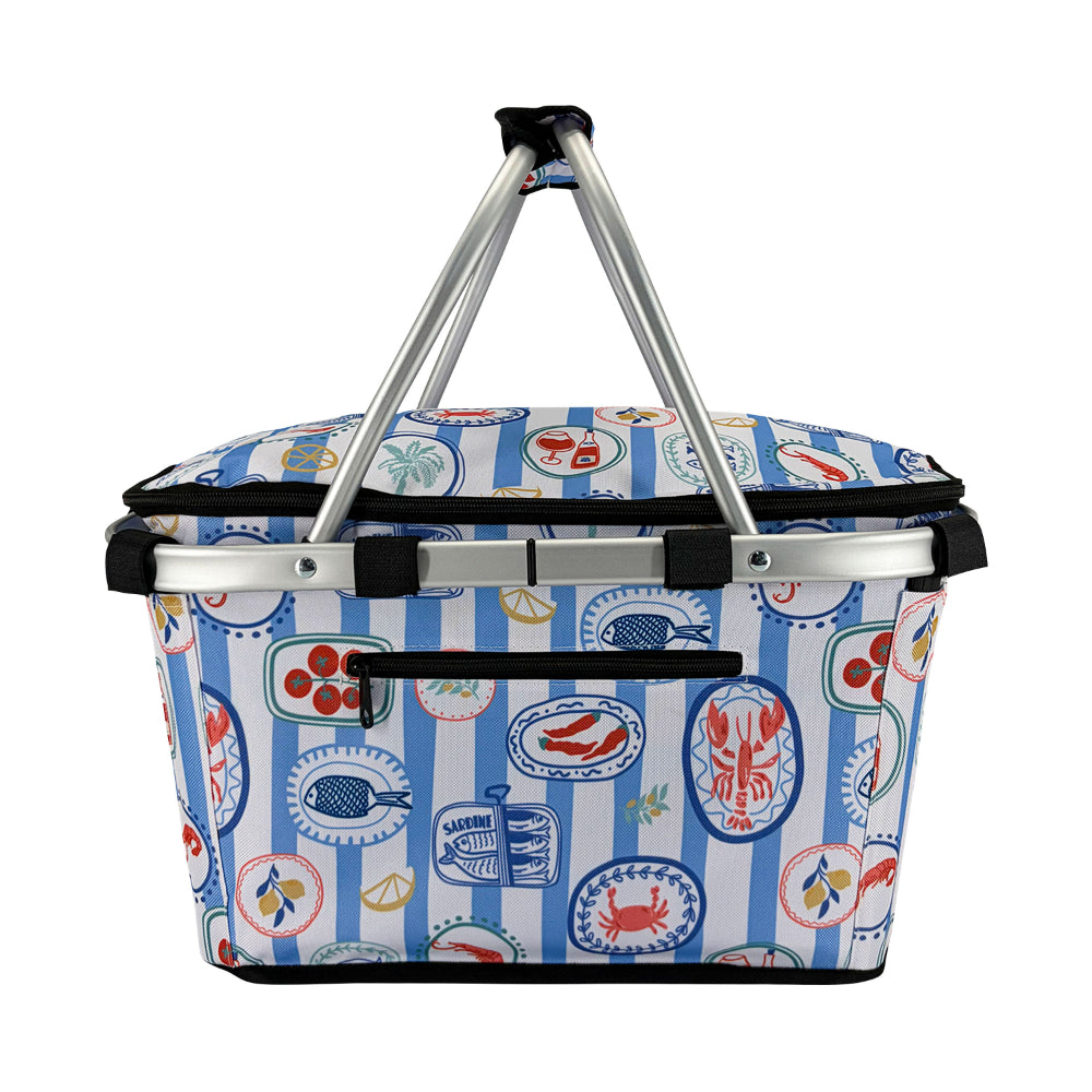 Sachi Insulated Carry Basket With Lid