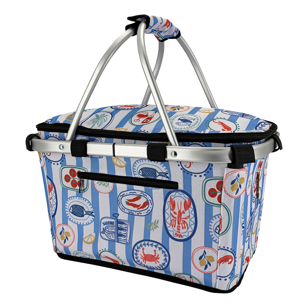 Sachi Insulated Carry Basket With Lid